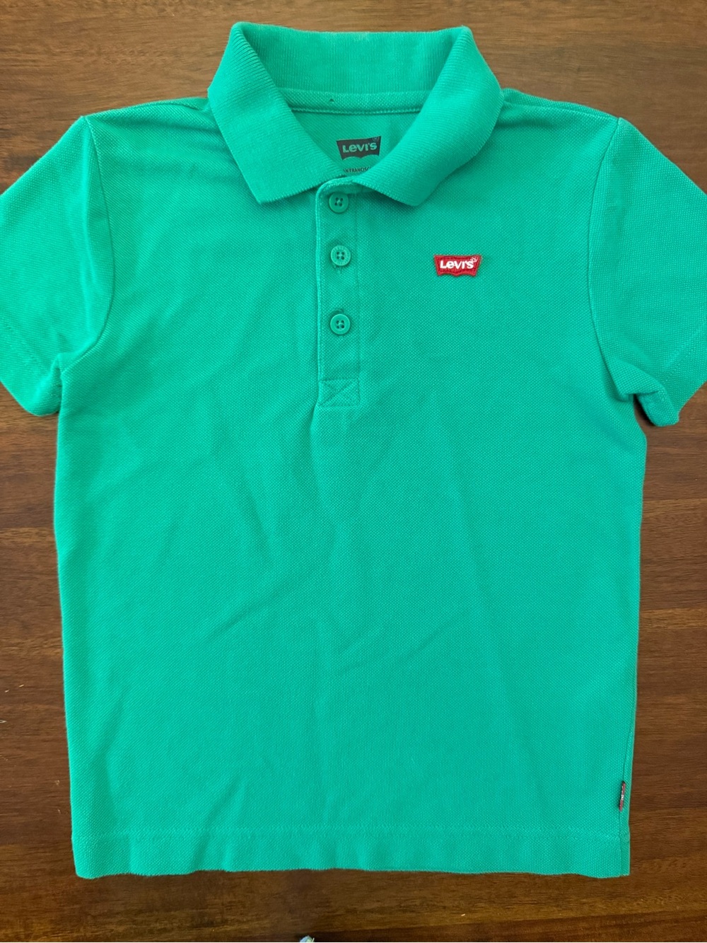 Levi's Kids Teal Green Polo Shirt with Red Logo
